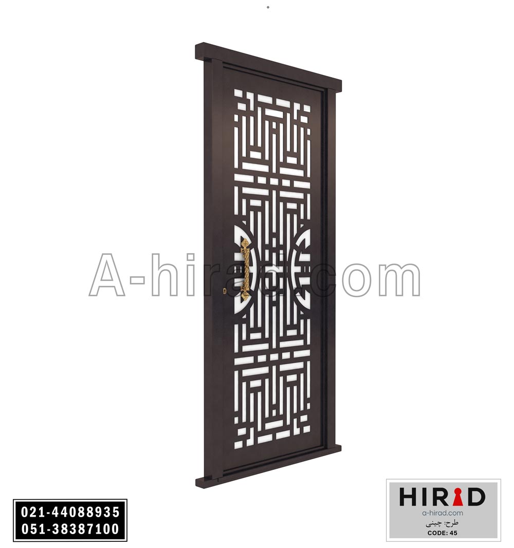 درب فلزی لیزری تک لنگه هیراد کد 1045 عرض 108 ارتفاع 223 